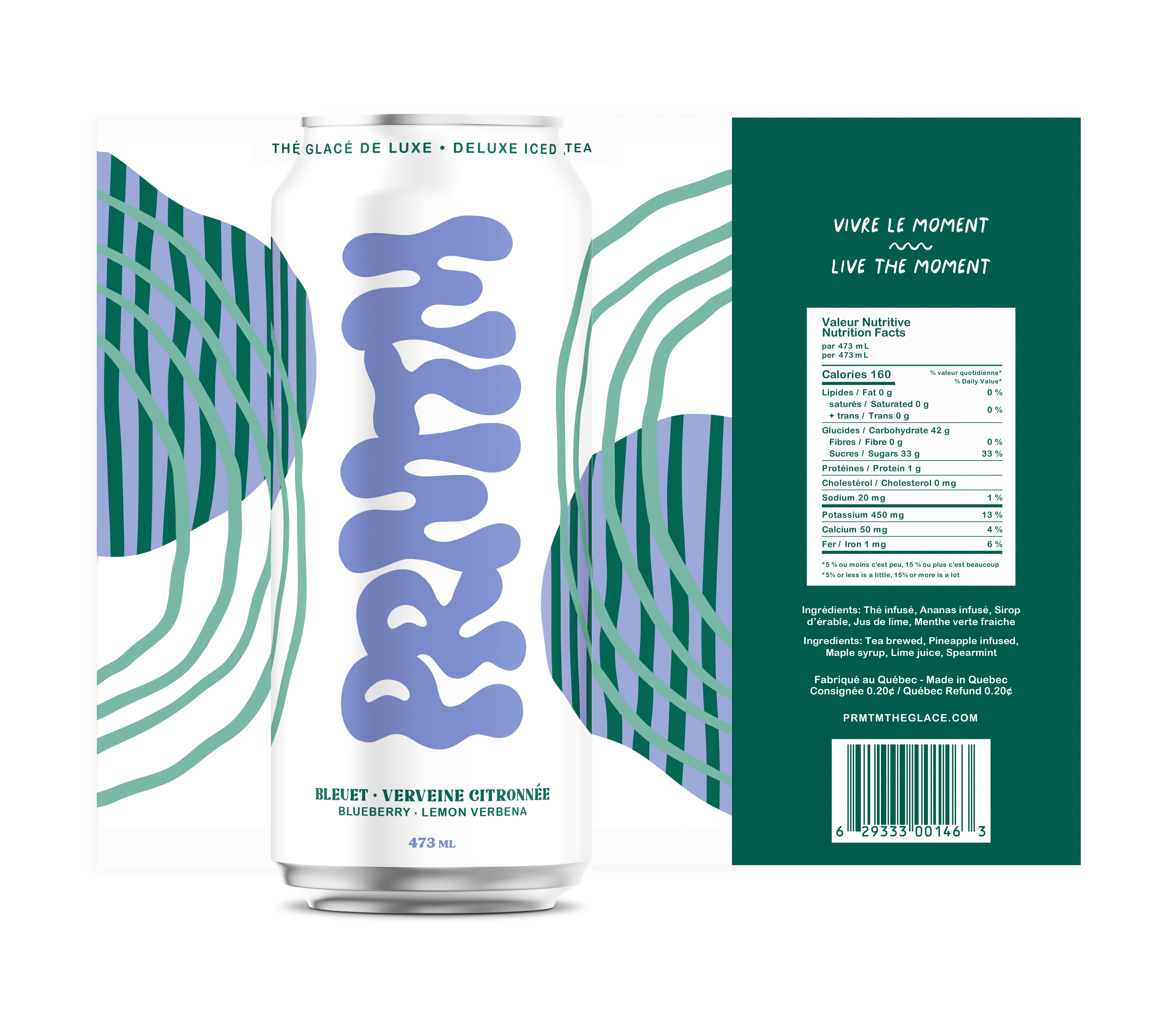 Bleuet / Verveine citronnelle *non gazéifier 473ml